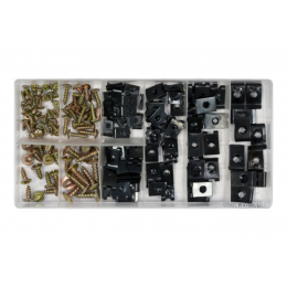 Гвинти самонарізні і металеві кліпси YATO 170 шт