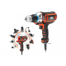 Багатофункційний інструмент Black+Decker 300 Вт 700 об/хв + насадки + кейс