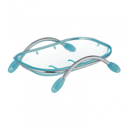 Мыльница настольная ZERIX LR334 (пластик синий) (ZX2703)