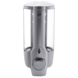 Дозатор для жидкого мыла настенный серый ZERIX LR407 (ZX2718)