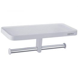 Бумагодержатель двойной с полкой ZERIX A8003 (ZX2813)