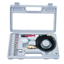 Зачистная машинка (гравер) пневматическая mini с комплектом шлифовальных камней  (1/8 цанг.зажим 3мм 54000об/мин) AIRKRAFT AT-010K