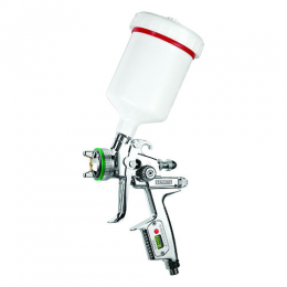 Краскопульт пневматический цифровой HVLP верх.пласт.бачок 600мл форсунка-1,4мм  ITALCO H-3003-Digital-1.4