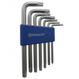 Набор ключей TORX с отверстием Г-образных 7ед.   СТАНДАРТ  TKS0701