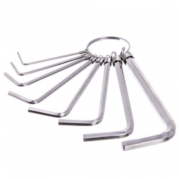 Набор шестигранников Г-образных 2-10мм 8ед.   СТАНДАРТ  AKS0210