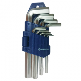 Набор шестигранников Г-образных 9ед. (1,5-10мм)  СТАНДАРТ  HKS0901