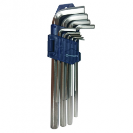 Набор шестигранников Г-образных длинных 9ед. (1,5-10мм)  СТАНДАРТ  HKS0902