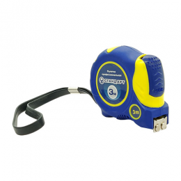 Рулетка профессиональная с автостопом полотна и магнитом 3м*16мм   СТАНДАРТ  PMT-0316