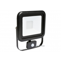 Прожектор SMD LED діодний мережевий 230 В з датчиком руху VOREL 50 Вт 4000 lm з кріпильною скобою