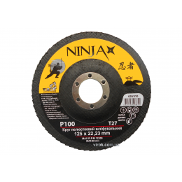 Круг пелюстковий шліфувальний NINJA TM VIROK Т27 125х22 мм Р100