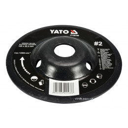 Диск-фреза шліфувальний YATO по дереву, ПВХ, гіпсу 125 х 22.2 мм шорсткість №2