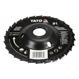 Диск-фреза шліфувально-відрізний по дереву, ПВХ, гіпсу YATO 125 х 22.2 х 5 мм шорсткість №1
