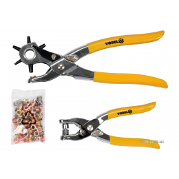 Дирокол, щипці для люверсів з люверсами Ø=5мм (100 шт) VOREL 3 шт