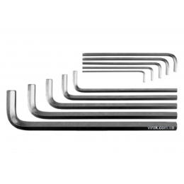 Набір ключів шестигранних Г-подібних YATO М3-17 мм 10 шт