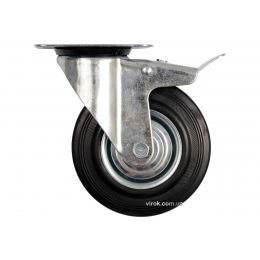Колесо до візка з обертовою опорою і гальмом VOREL Ø200 x 46 x 235 мм 150 кг