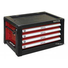 Шафа для майстерні з 4 шуфлядами для столу YT-08920 YATO 690 х 465 х 400 мм