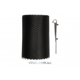 Сітка захисна для ринв VOREL від листя з 15 монтажними гаками 6 м/18 см