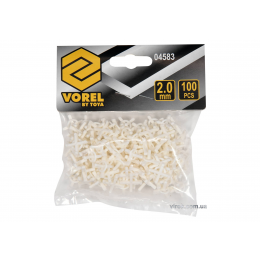 Хрестики для плитки багаторазові U-подібні VOREL 2 мм 100 шт