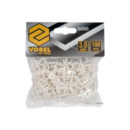 Хрестики для плитки багаторазові U-подібні VOREL 3 мм 100 шт
