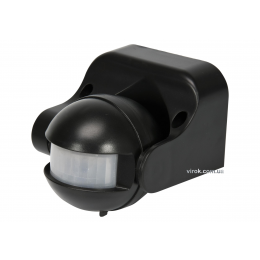 Датчик руху чорний VOREL 1200 Вт 12 м 180°