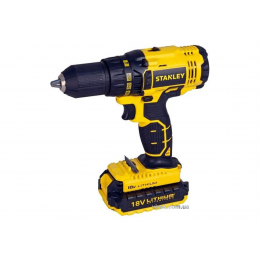 Шуруповерт-дриль акумуляторний STANLEY Li-Ion 18 В 1.5 Агод + 2 акумулятора і кейс