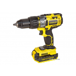 Шуруповерт-дриль акумуляторний STANLEY Li-Ion 18 В 2 Агод + 2 акумулятора і кейс