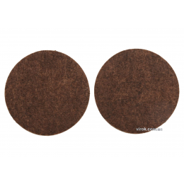 Протектор самоклеючий повстяний VOREL, Ø=50мм, набір 2шт. (коричневі) [60/720]