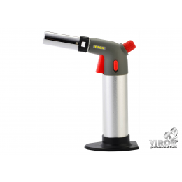 Пальник газовий з п'єзозапалом і керамічним соплом VIROK з балоном і блокувальною кнопкою