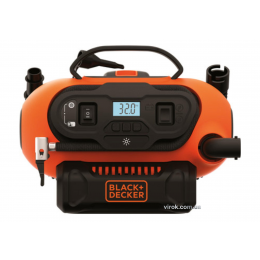 Компресор портативний Black+Decker від 3 джерел живлення - 12/18/230 В 11 бар
