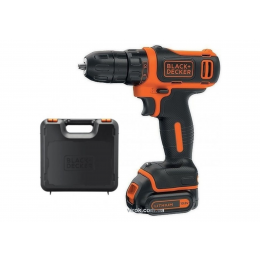 Шуруповерт-дриль акумуляторний Black+Decker Li-Ion 10.8 В 1.5 Агод + кейс