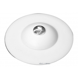 Корок для ванни силіконовий білий FALA Ø= 100 мм