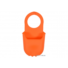 Органайзер для губки підвісний силіконовий оранжевий FALA 200 х 100 мм
