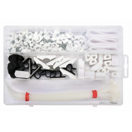 Гачки для кріплення кабелів VOREL 124 шт