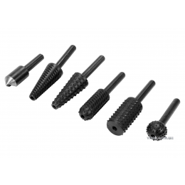 Набір фрез різної форми по металу і дереву YATO з шпінделем 6 мм 6 шт