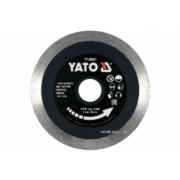 Диск відрізний алмазний по гресу, склу, кераміці для мокрої різки YATO 115 х 1.6 х 10 х 22.2 мм