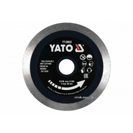 Диск відрізний алмазний по гресу, склу, кераміці для мокрої різки YATO 125 x 1.6 x 10 x 22.2 мм