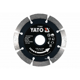 Диск відрізний алмазний по каменю і бетону для мокрої та сухої різки YATO 115 x 1.8 x 10 x 22.2 мм