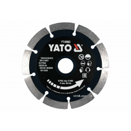 Диск відрізний алмазний по каменю і бетону для мокрої та сухої різки YATO 125 x 2 x 10 x 22.2 мм