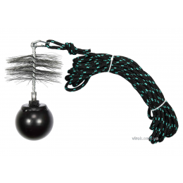 Набір для очищення димарів VOREL : шнур Ø= 6 мм, l= 10 м; йорж Ø= 125 мм; гиря- 1.3 кг