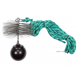 Набір для очищення димарів VOREL : шнур Ø= 6 мм, l= 10 м; йорж Ø= 150 мм; гиря- 1.3 кг