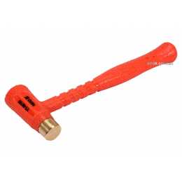 Молоток безінерційний з латунним бойком YATO 20 мм 220 мм 300 г