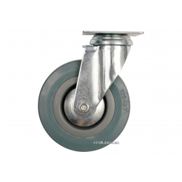 Колесо до візка гумове з обертовою опорою VOREL Ø125 x 27 x 161 мм 50 кг