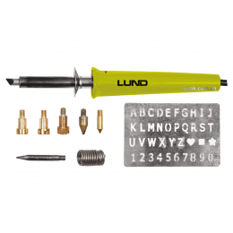 Паяльник-випалювач по дереву LUND 30 Вт 400°C з наконечниками 11 шт