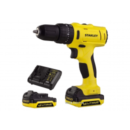 Шуруповерт-дриль акумуляторний STANLEY Li-Ion 12 В 1.5 Агод 10 мм + 2 акумулятора і кейс