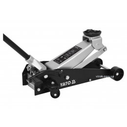 Домкрат гідравлічний підкатний низькопрофільний з важелем швидкого підйому YATO 3 т 145-500 мм