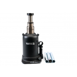 Домкрат гідравлічний стовбцевий з подвійним штоком YATO 12 т 230-593 мм
