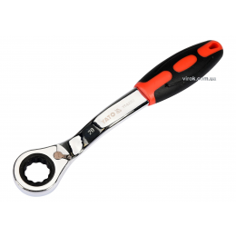 Ключ накидний вигнутий з тріщаткою YATO М20 CrV