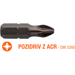 Насадка викруткова INDUSTRY USH POZIDRIV ACR PZ3 x 25 мм 5 шт