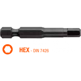Насадка викруткова INDUSTRY USH HEX 2.5 x 50 мм 5 шт