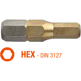 Насадка викруткова титанова ISOTIN USH HEX 4 x 25 мм Torsion 10 шт